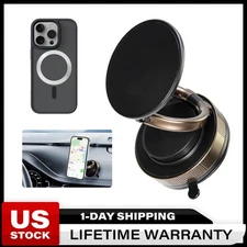 360° Vacuum Magnetic Phone Holder-Suction Cup Car Mount with Foldable Stand US