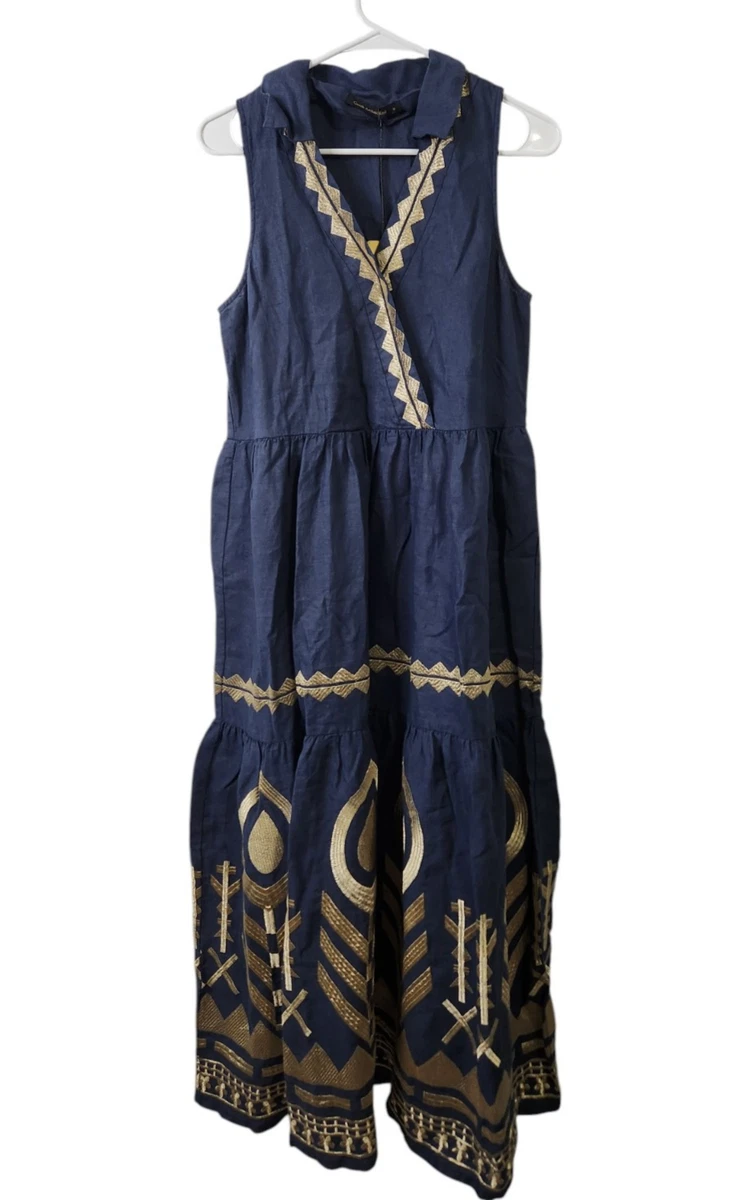 knee length dresses for ladies Greek Archaic Kori Midi Linen Dress