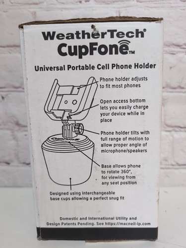 WeatherTech CupFone Universal Adjustable Cup Holder Car Mount for Cell Phones - Picture 3 of 5