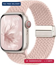 Magnetic Braided Band Compatible for Apple Watch Bands Women Men 40mm 44mm 42mm