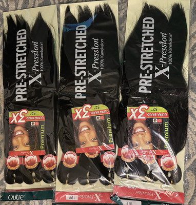 Outre X-Pression Ultra Braid 3X Pre-Stretched Pre-Layered 52'' 1B (3P)