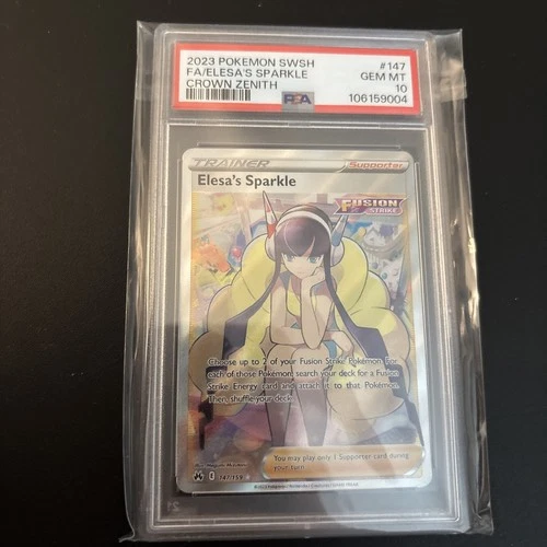 PSA 10 2023 POKEMON SWORD AND SHIELD CROWN ZENITH 147 FULL ART/ELESA'S SPARKLE