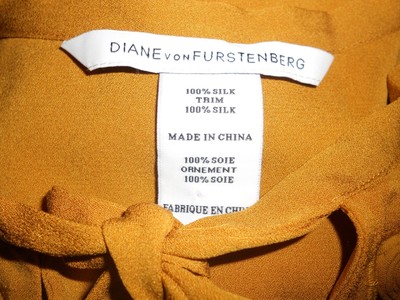 Robe Tunique DVF Diane Von Furstenberg - Modèle Arria En Soie, Tige Dorée, Neuve Avec étiquettes