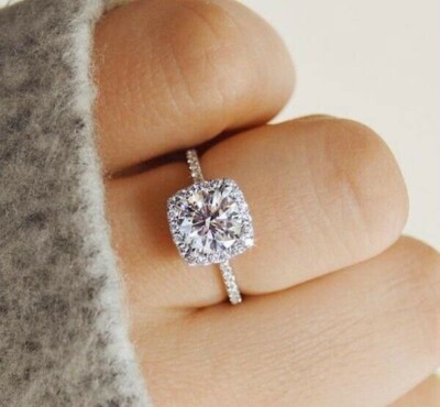 Women's Engagement Ring CZ Crystal Wedding Jewelry Various sizes 5 6 7 8