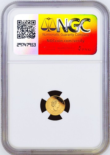 2021 Australia Mini Roo Kangaroo PROOF 9999 GOLD 0.5g $2 NGC PF70 Coin Flag Lb - Picture 2 of 2
