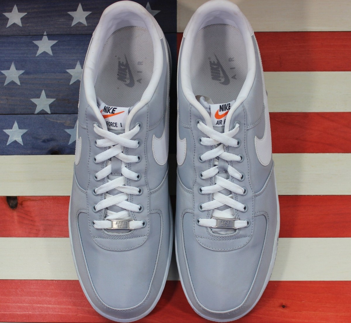 Nike Air Force 1 Low Wolf Grey/White Nylon Sneaker 2013 VTG  display picture 1