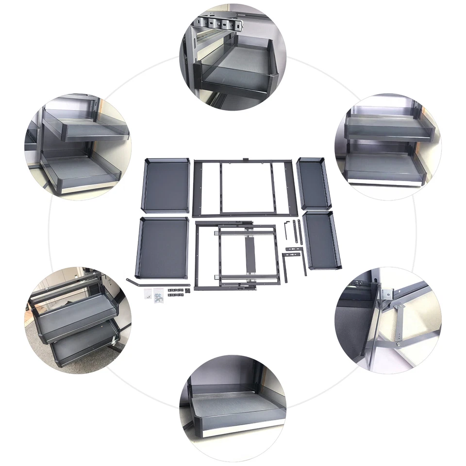 14" Blind Corner Pull Out, Universal Mount Right or Left, Soft Close, New In Box - Image 2 of 4