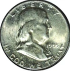 1955 P Franklin Half Dollar - "Bugs Bunny" - Lot # HDF 0204