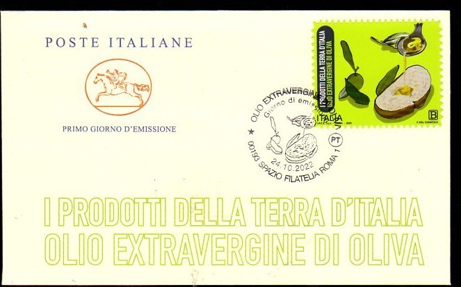 Busta Primer Día FDC 2022 Aceite De Oliva Virgen Extra