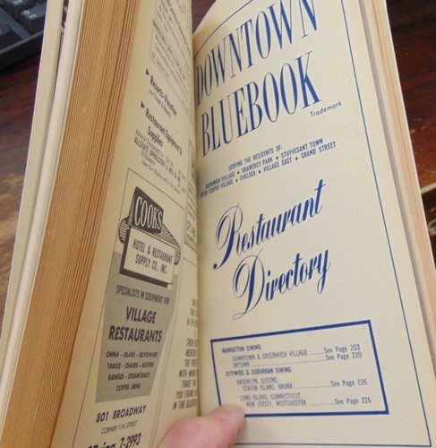 Greenwich Village Bluebook - 1968 / 8vo, 300pp. / NYC Bars, Restaurants, etc. VG - Picture 7 of 9