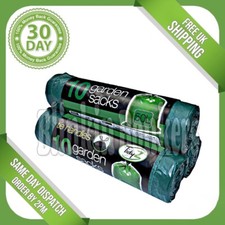 30 LARGE BIN BAGS  BIG GREEN GARDEN WASTE GRASS SACKS RUBBISH REFUSE