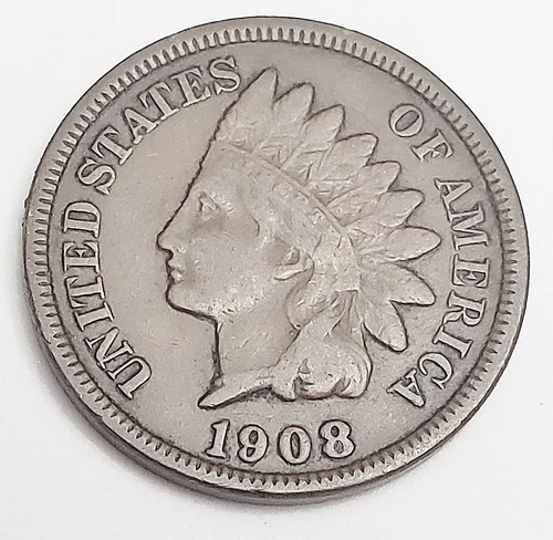 1908 P Indian Head Cent Penny  *VF - VERY FINE*   **FREE SHIPPING**