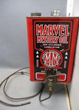 Vintage Marvel Mystery Oil Metal Can 1 One Gal. Temporary Gas Tank