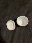 Vintage Hazel Atlas Painted Milk Glass Strawberry Jar w/ Lid — photo 3