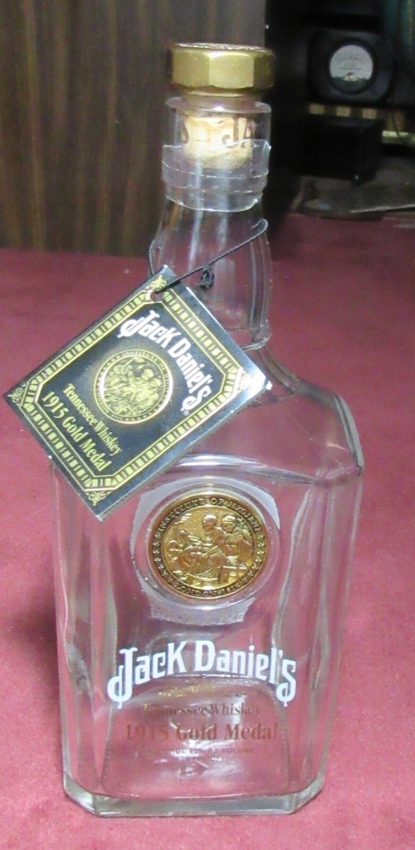 Jack Daniels 1915 Gold Medal Bottle Empty with Neck Tag | eBay