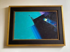 MID CENTURY ABSTRACT PAINTING LISTED AMERICAN MODERNISM EXPRESSIONISM DANIELS