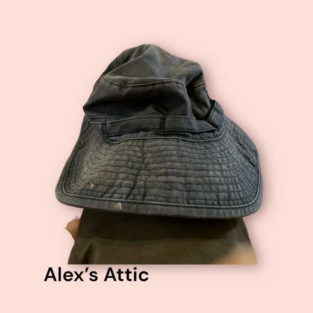 Vintage Cotton Bucket Hat for Men Size M Pre-Owned Casual Cap-image