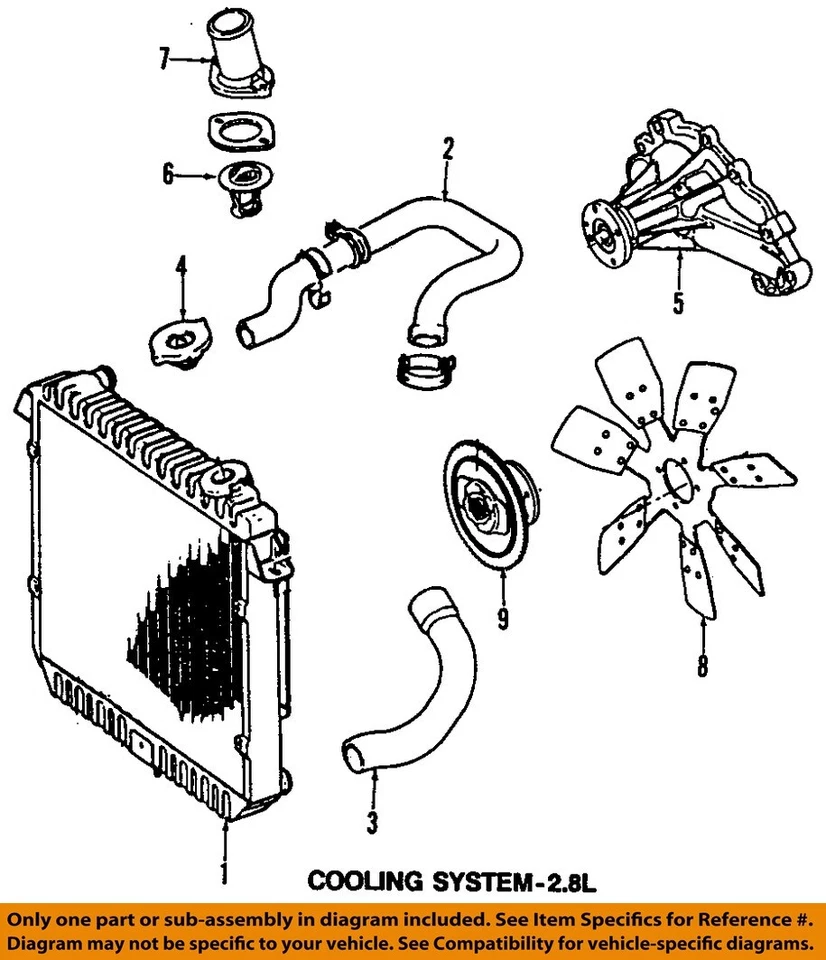 Used Engine Cooling Fan Clutch fits: 1986 Jeep Cherokee 6-173 2.8L 6`` diameter - Image 3 of 4