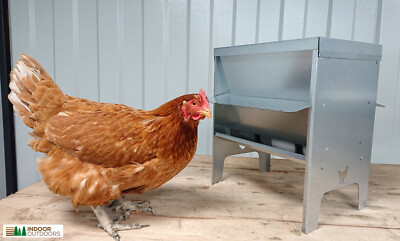 Mittelgroßer Futterautomat Hühner Ente Geflügel mit Dach Bauernhoftiere Urlaub Futterautomat