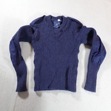 Vintage Citadel Sweater Shrunk Youth Small Blue Knit Preppy Britain Pullover Top