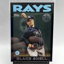 2021 Topps Series 1 1986 35th Anniversary #86B-9 Blake Snell Blue Parallel Rays