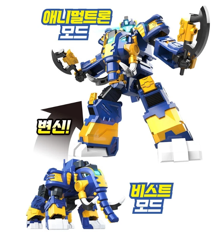 Mini Force Animal Tron ELIE Max Ranger Mammoth Transformer Robot Kids Toy - Image 2 of 4
