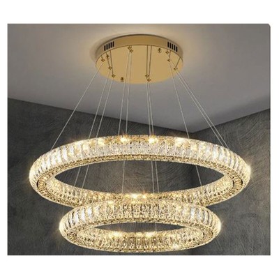 Leilani Chandelier Luxury K9 Crystal Chandeliers Oval Light Lampshades