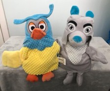 Guante de mano de felpa Fabeltjeskrant marioneta búho y lobo 