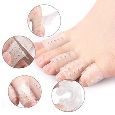 2PCS Toe Cushion Anti-Friction Silicone Bandage Toe Finger Protectors Toe Cover