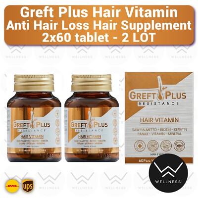 Greft Plus Hair Vitamin for Hair Loss 2x60 Tablets