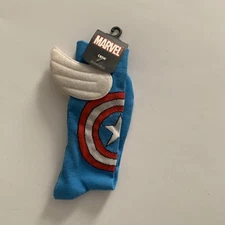 Marvel Captain America Socks Bioworld Size 8-13