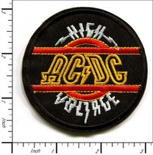 24 Pcs Embroidered Iron on patches AC/DC Music Badge Round 70x70mm AP056eB3
