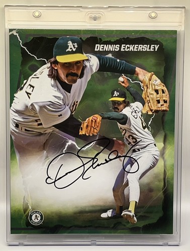 2024 Fanatics UW Emanate 8”x10” Dennis Eckersley Oakland A’s # /99 Green