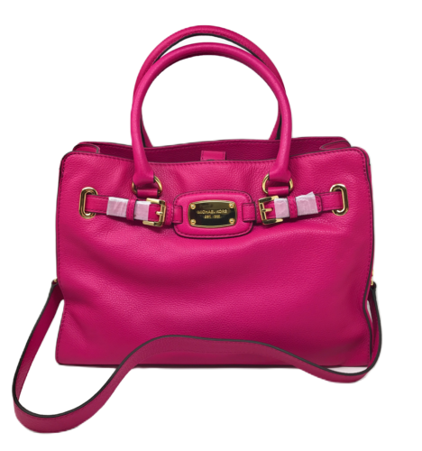 Michael Kors Hamilton Large East West Leather Tote: Fuchsia Pink - $368.00 MSRP! - Picture 1 of 14