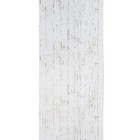 Vertical white textured wallpaper with cracks, frayed edges, and metallic gold accents on a plain light background.