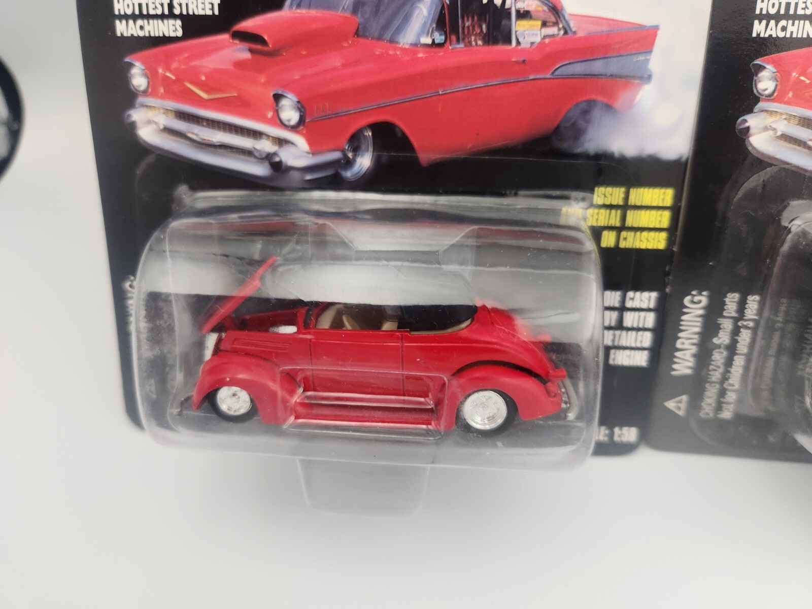 RACING CHAMPIONS HOT ROD MAGAZINE CUSTOM FORDS LOT OF 3 DIE CAST 1:62 NEW NIP