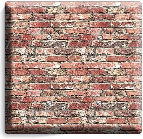 RUSTIC RECLAIMED EXPOSED RED BRICK WALL LIGHT SWITCH OUTLET PLATE NEW ROOM DECOR - Picture 10 of 35