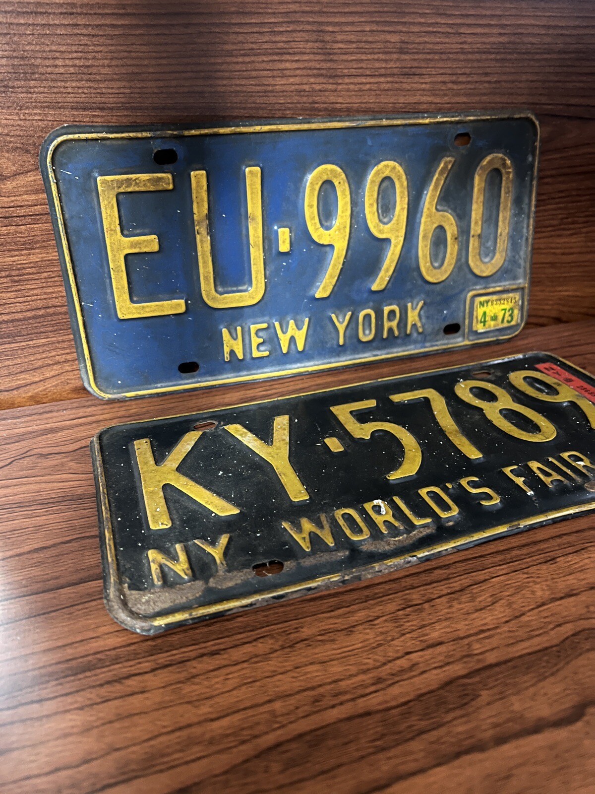 196465 New York NY WORLD'S FAIR LICENSE PLATE KY5789 + Free NY Plate