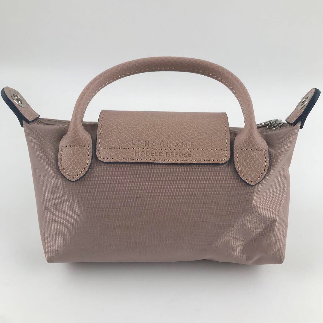 バッグ・カバンその他 LONGCHAMP Woman Mini bag Tobacco L1500987 004 Le Pliage Original Pouch with handle Black - Recycled canvas