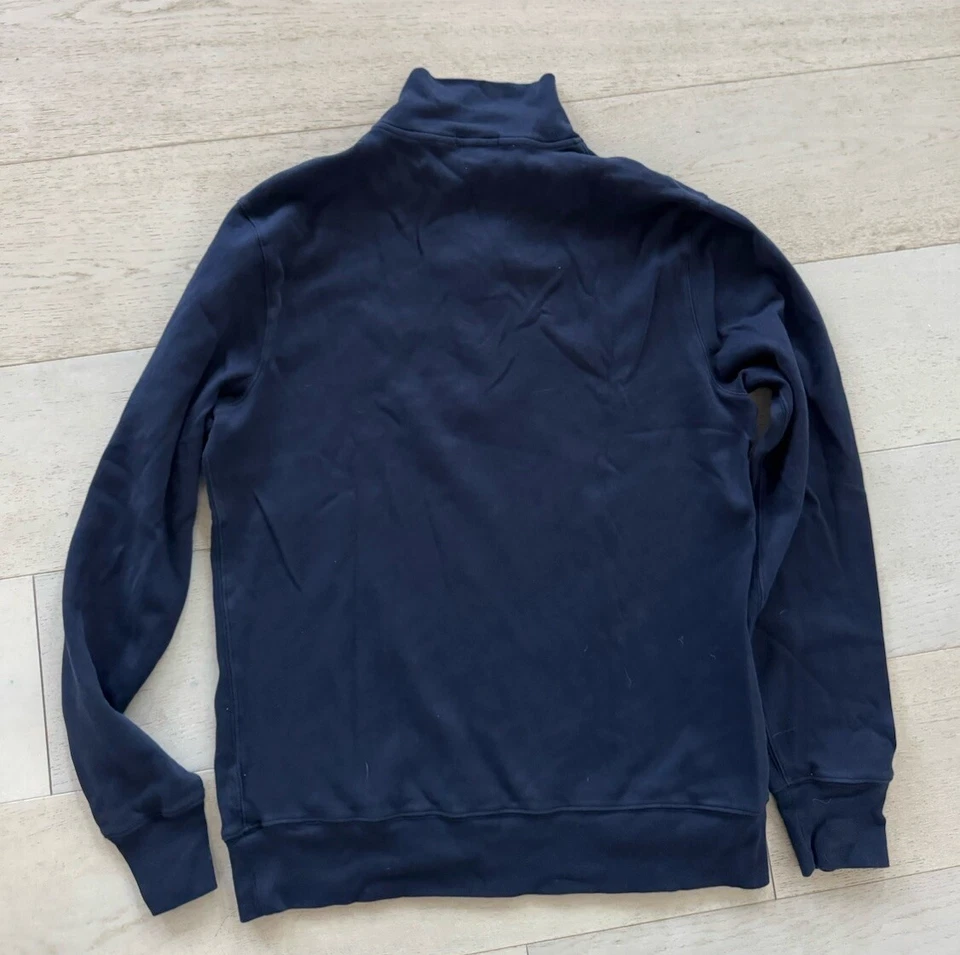 BURBERRY BRIT Men’s Large Sweater 1/2 Zip Pullover Long Sleeve Sweatshirt Navy - Image 2 of 4