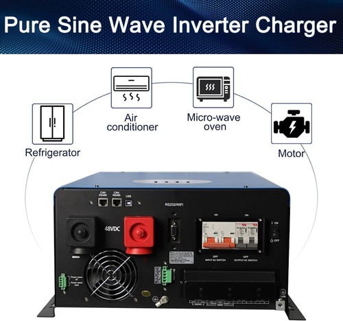 New 8KW-12KW hybrid pure sine Solar inverter Low Frequency Peak 24KW-36KW USA - Picture 9 of 12