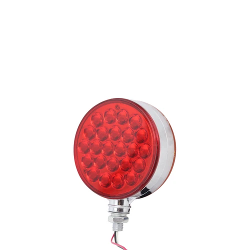 4x Amber/Red 3" Double Face LED Pedestal Fender Brake Turn Signal Lights Truck - Bild 16 von 20