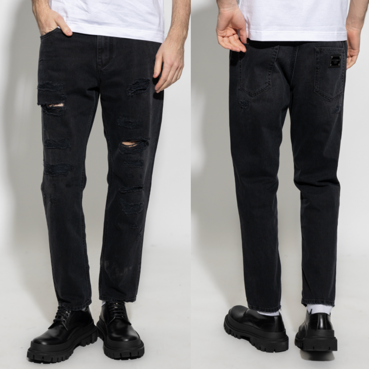 Dolce & Gabbana Jeans Distressed Destroyed Trousers Denim Pants 48 