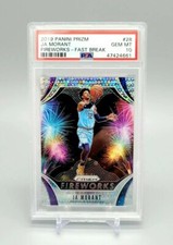2019 Panini Prizm Ja Morant Fireworks Fast Break RC #28 Rookie PSA 10 GEM MINT