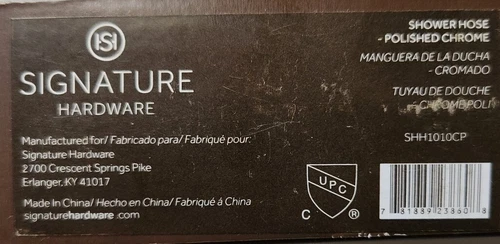 Signature Hardware SHH1010CP 60" Stretchable Hand Shower Hose, Chrome - Picture 3 of 3