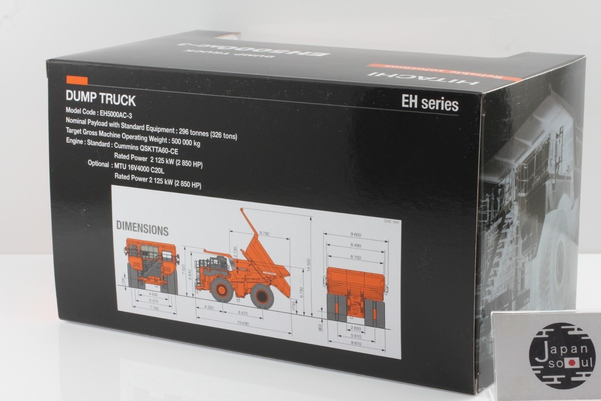 Hitachi Dump Truck EH5000AC-3 Diecast 1/87 Scale Miniature