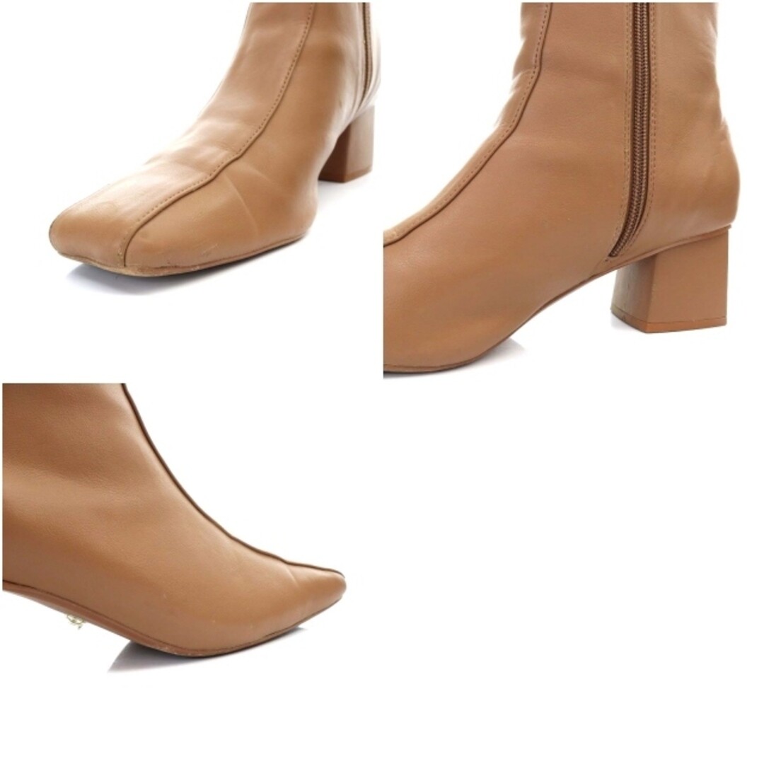 TODAYFUL boots chunky heel square toe short faux leather 38