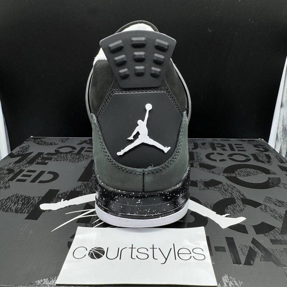 Nuevo Nike Air Jordan 4 Retro Fear Negro Blanco FQ8138-002 Todas las Tallas Foto 4 de 4