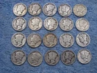 20 SILVER MERCURY DIMES WITH DATES lot 14