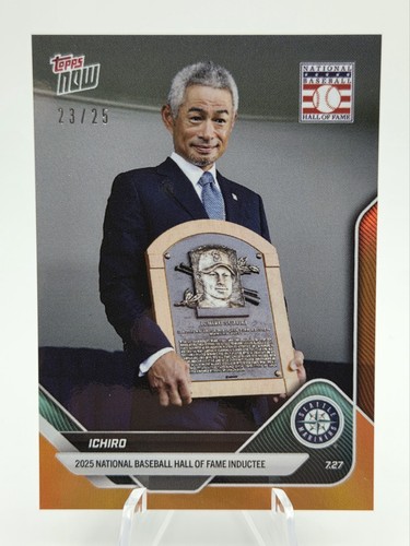 Ichiro Suzuki HALL OF FAME Orange Foil /25 2025 Topps Now Seattle Mariners #474